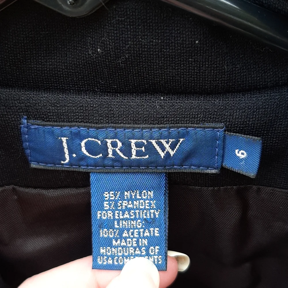 Double‎ Breasted J. Crew Classic Black Peacoat Office Church READ